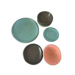 Vintage MCM BOONTON WARE Melmac 20 Piece Lot Multicolor Plates Bowls Saucers etc